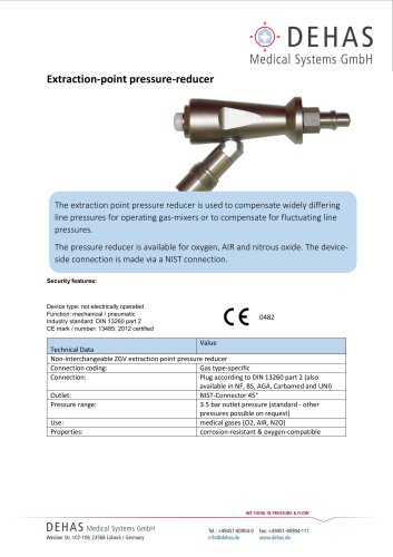 Extraction point pressure reducer