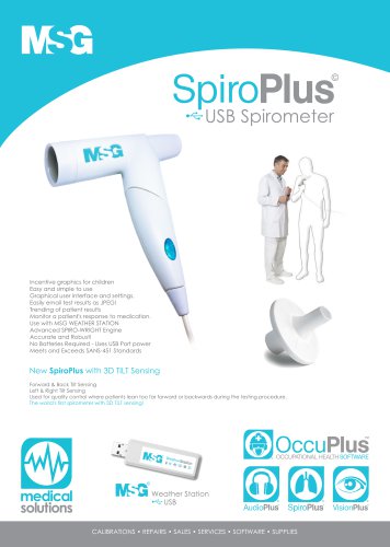 MSG SpiroPlus USB Spirometer