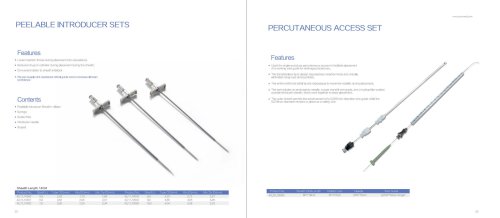 Peelable Introducer Sets & Percutaneous Access Set