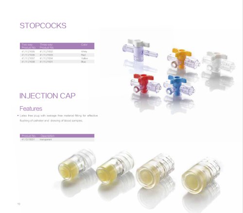 Stopcock and Injection Cap