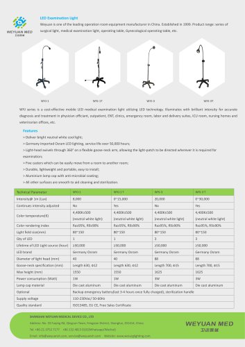 WYJ LED Examination Light Brochure