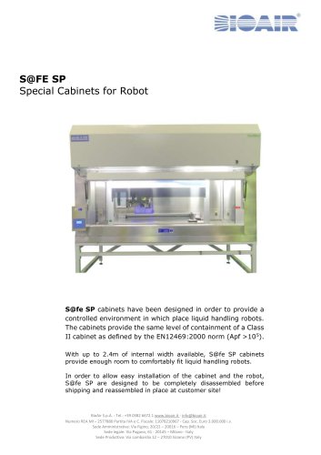 S@FE SP Special Cabinets for Robot