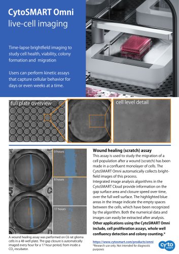 CytoSMART Omni: Wound Healing Assay