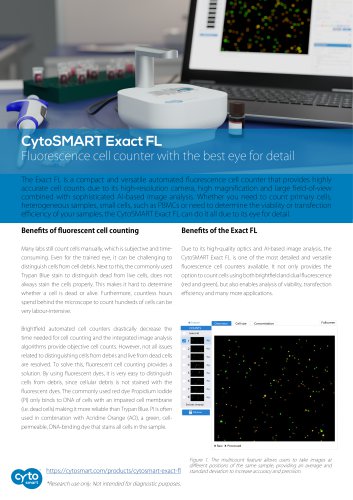 Fluorescence cell counter features - Exact FL