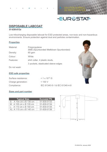 DISPOSABLE LABCOAT