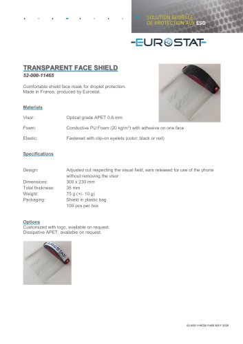 TRANSPARENT FACE SHIELD