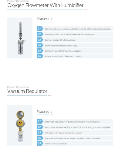 Oxygen Flowmeter,Vacuum Regulator ETR(I) , ETR(J)