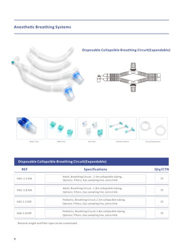 Hisern Breathing circuit collapsible extendable