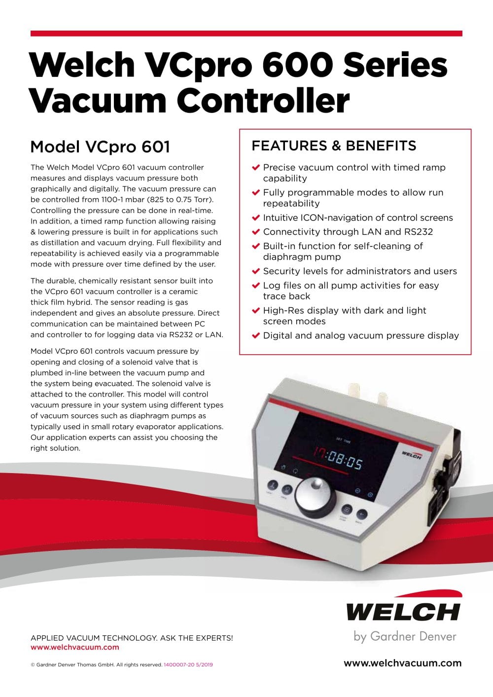 VCpro 600 Series - WELCH VACUUM
