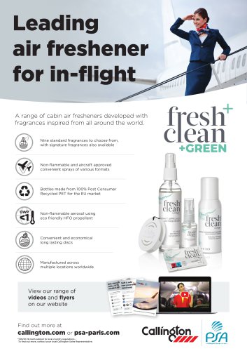 Leading  air freshener for in-flight