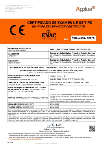 ENAC Certification of 9102A GLT01