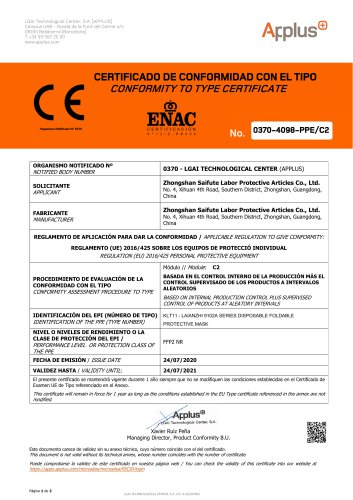 ENAC certification of 9102A KLT11