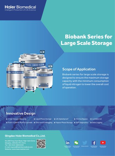 Biobank Series for Large Scale Storage-YDD series