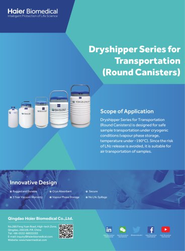 Dryshipper Series for Transportation (Round Canisters)-YDH series