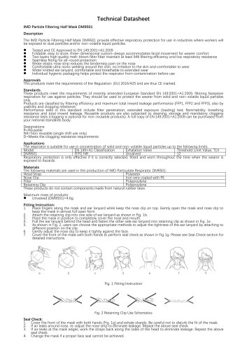 IMD DM9501 FFP2 NR Technical Datasheet