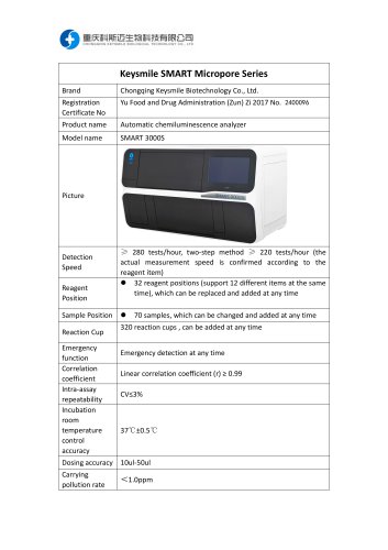 Smart3000s Micropore CLIA Analyzer