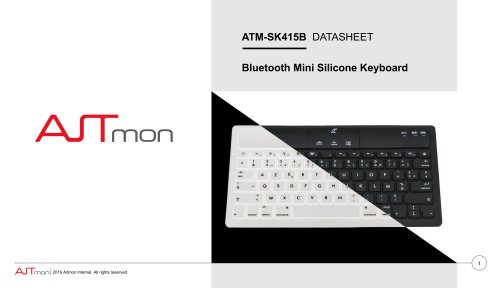 ATM-SK415B Sealed Silicone Bluetooth Mini Keyboard