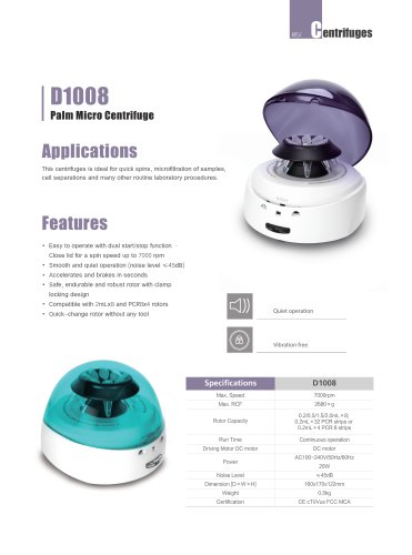 D1008 Palm Micro Centrifuge