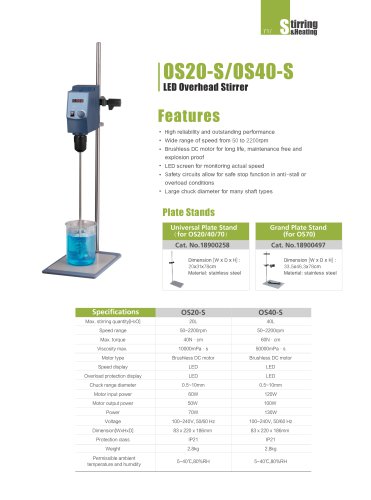 OS20-S 20L LCD Overhead Stirrer