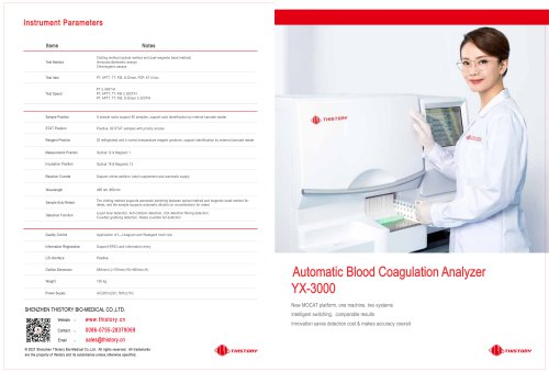 Automatic Coagulation Analyzer YX-3000