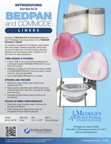 BEDPAN and commode L I N E R S