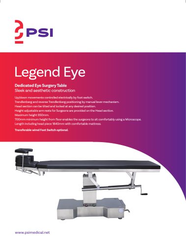 PSI Legend Eye Surgery OR Table