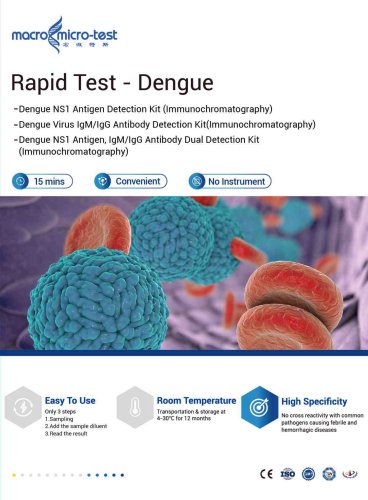 HWTS-FE031AB-Dengue NS1 Antigen, IgM IgG Antibody Dual Detection Kit (Immunochromatography)