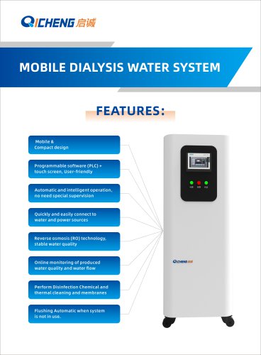 MOBILE DIALYSIS WATER SYSTEM