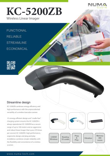 1D Wireless Barcode Scanner KC-5200ZB