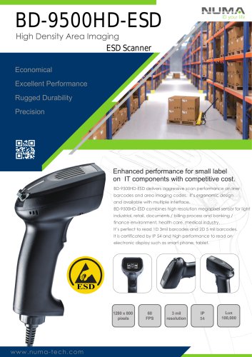 Wireless 2D ESD Barcode Scanner BD-9500HD ESD