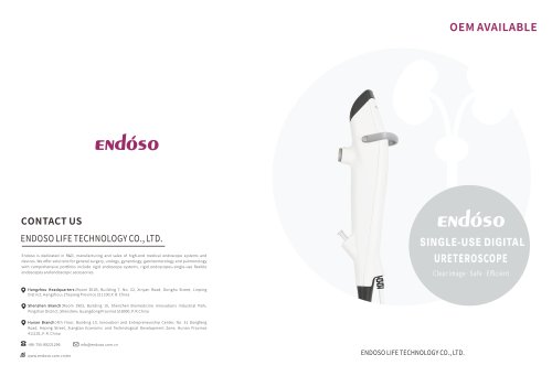 Endoso Single-use Digital Ureteroscope UR Series