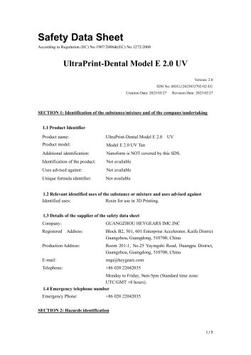 UltraPrint-Dental Model E2.0UV