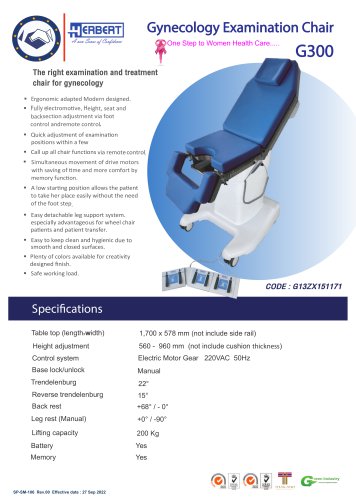 Gynecology Examination Chair G 300 Base Mold