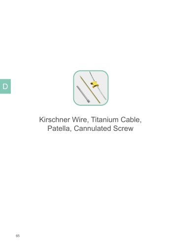 Cannulated Screws, Wires and Cables 2025