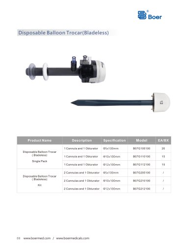 Disposable Balloon Trocar(Bladeless)