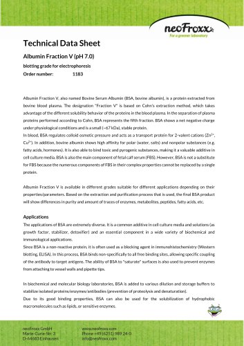 Albumin Fraction V (pH 7.0
