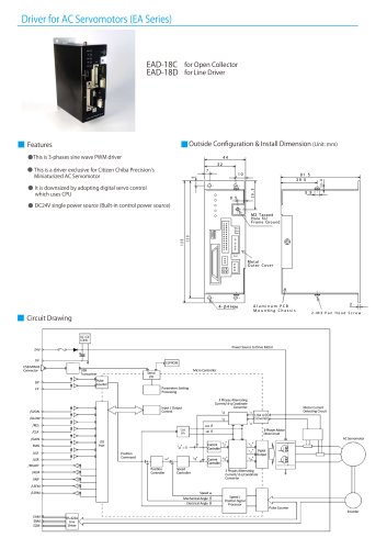 Driver for AC Servomotors (EA Series)