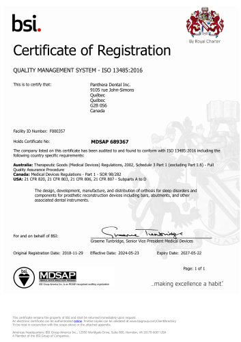 BSI QUALITY MANAGEMENT SYSTEM – ISO 13485:2016 – MDSAP