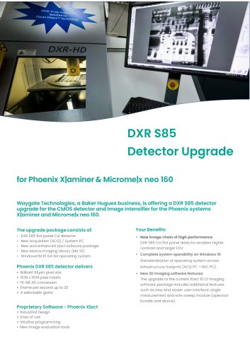 DXR S85 Detector Upgrade