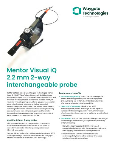 Mentor Visual iQ  2.2 mm 2-way interchangeable probe