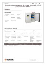 Armadio a bassa sicurezza 90 min per batterie al litio 2 porte + VIG190 + 2 E35LI