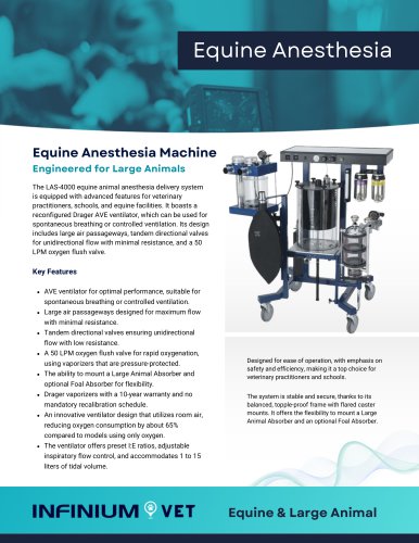 Infinium Large Animal Equine Anesthesia Machine