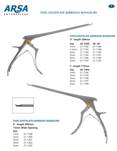 Arsa Enterprises Spinal Rongeurs