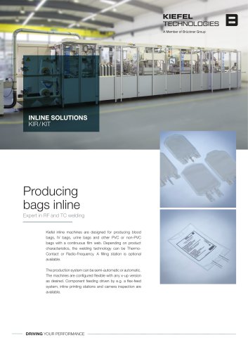 Bag inline solutions KIT/KIR