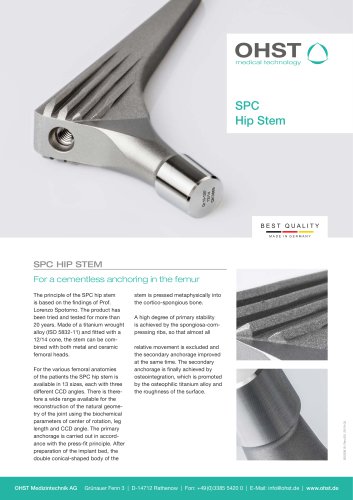 SPC Hip Stem