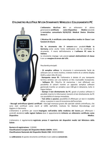 ETILOMETRO ALCOTRUE M