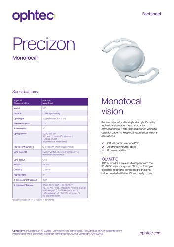 Precizon Monofocal