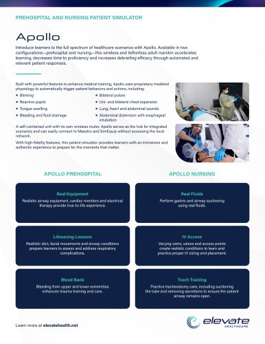 PREHOSPITAL AND NURSING PATIENT SIMULATOR Apollo
