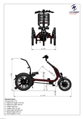 Dimensions Easy Rider Compact Small