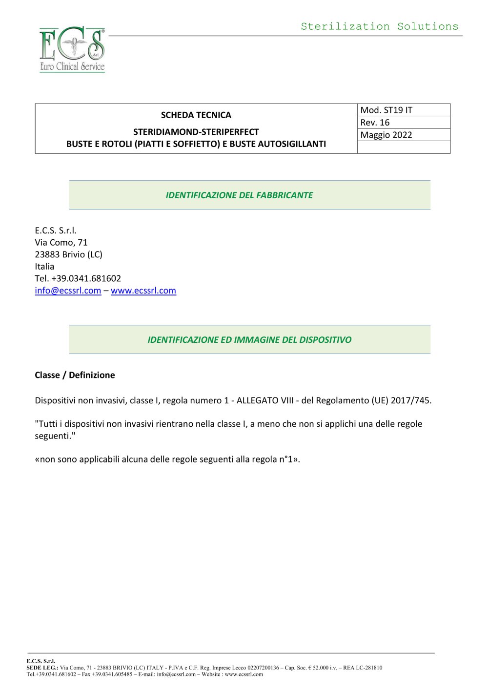 ST 19 IT rev 16 ROTOLI E BUSTE STERIDIAMOND-STERIPERFECT - Steri24
